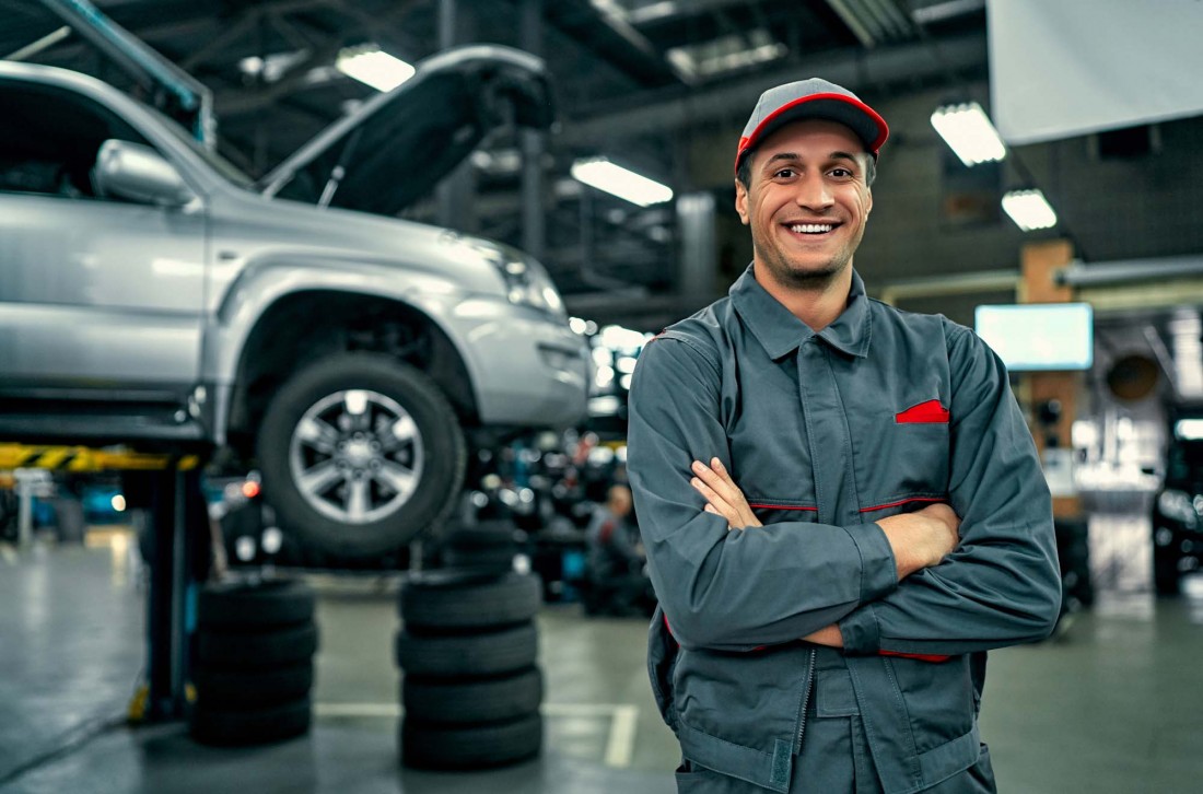 Photo of a smiling mechanic