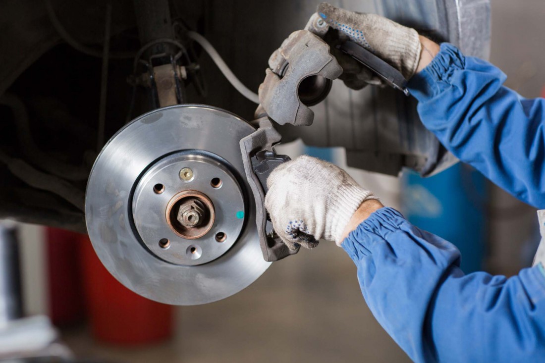 Photo of a brake repairing